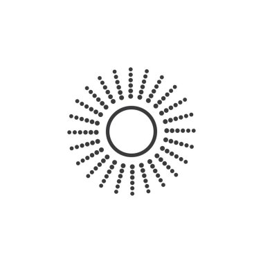 Güneş patlaması simgesi düz tasarım