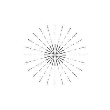 Güneş patlaması simgesi düz tasarım