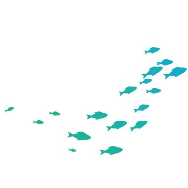 Balık arkaplan vektör şablonu