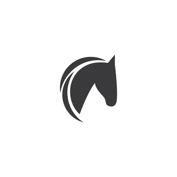 Άλογο Λογότυπο Διάνυσμα Επίπεδη Σχεδίαση — Διανυσματικό Αρχείο
