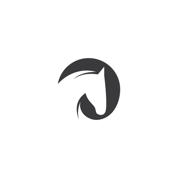 Projeto Plano Vetor Logotipo Cavalo —  Vetores de Stock