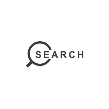 Arama motoru logo vektörü düz tasarımı