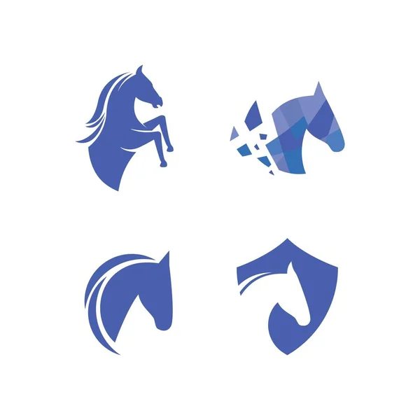 Векторный Дизайн Логотипа Лошади — стоковый вектор