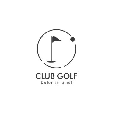 Golf Logo Şablonu vektör illüstrasyon tasarımı