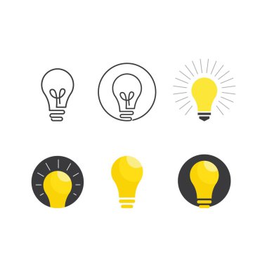 Ampul teknolojisi ilüstrasyon logo vektör tasarımı
