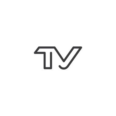 TV logo vektörü düz tasarım