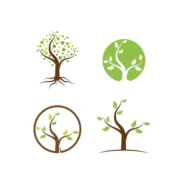 Baum Natur Illustration Logo Vorlage Vektor Design — Stockvektor