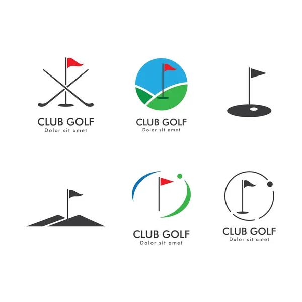 Golf Logo Mall Vektor Illustration Design — Stock vektor