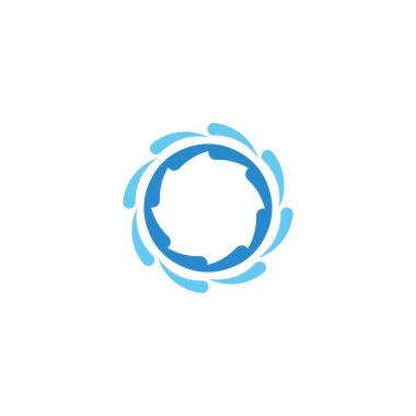 İş logosu, girdap, dalga ve spiral simge