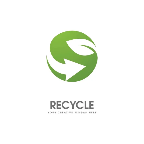Illustration Feuille Verte Logo Nature Design — Image vectorielle