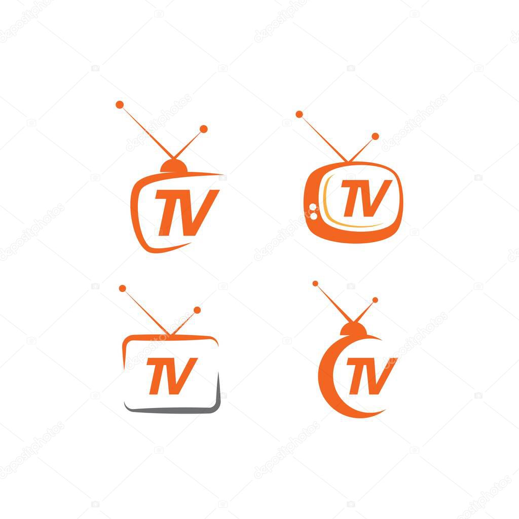 TV logo vector flat design