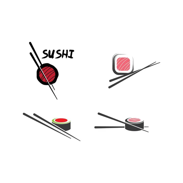 Diseño Moderno Del Logo Del Restaurante Sushi — Archivo Imágenes Vectoriales