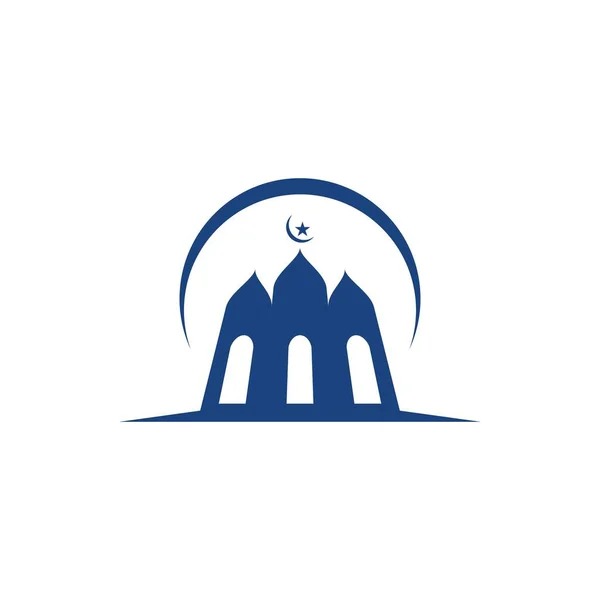 Islamisches Logo Moschee Ramadhan Kareem Vektorschablone — Stockvektor