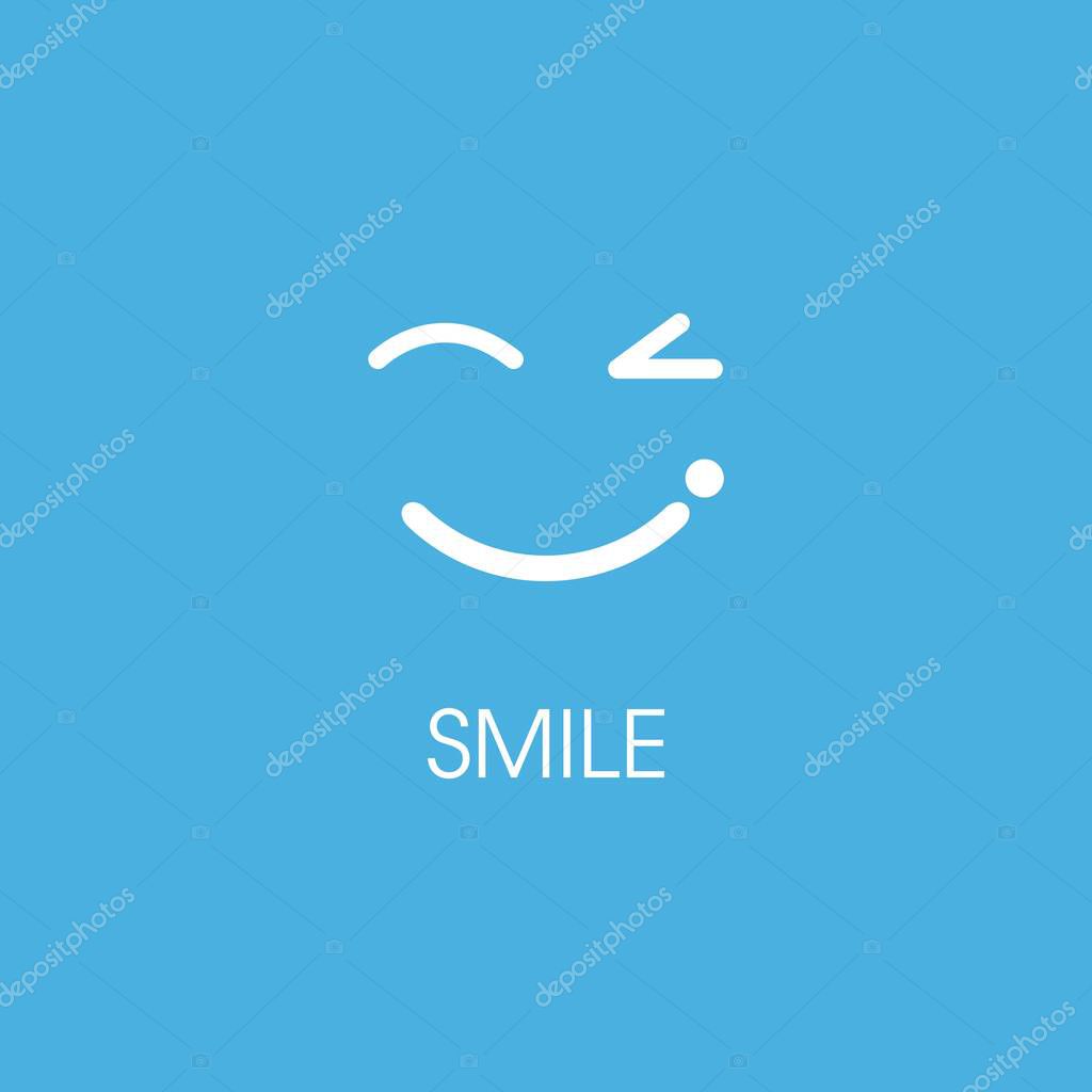 Smile happy face vector design