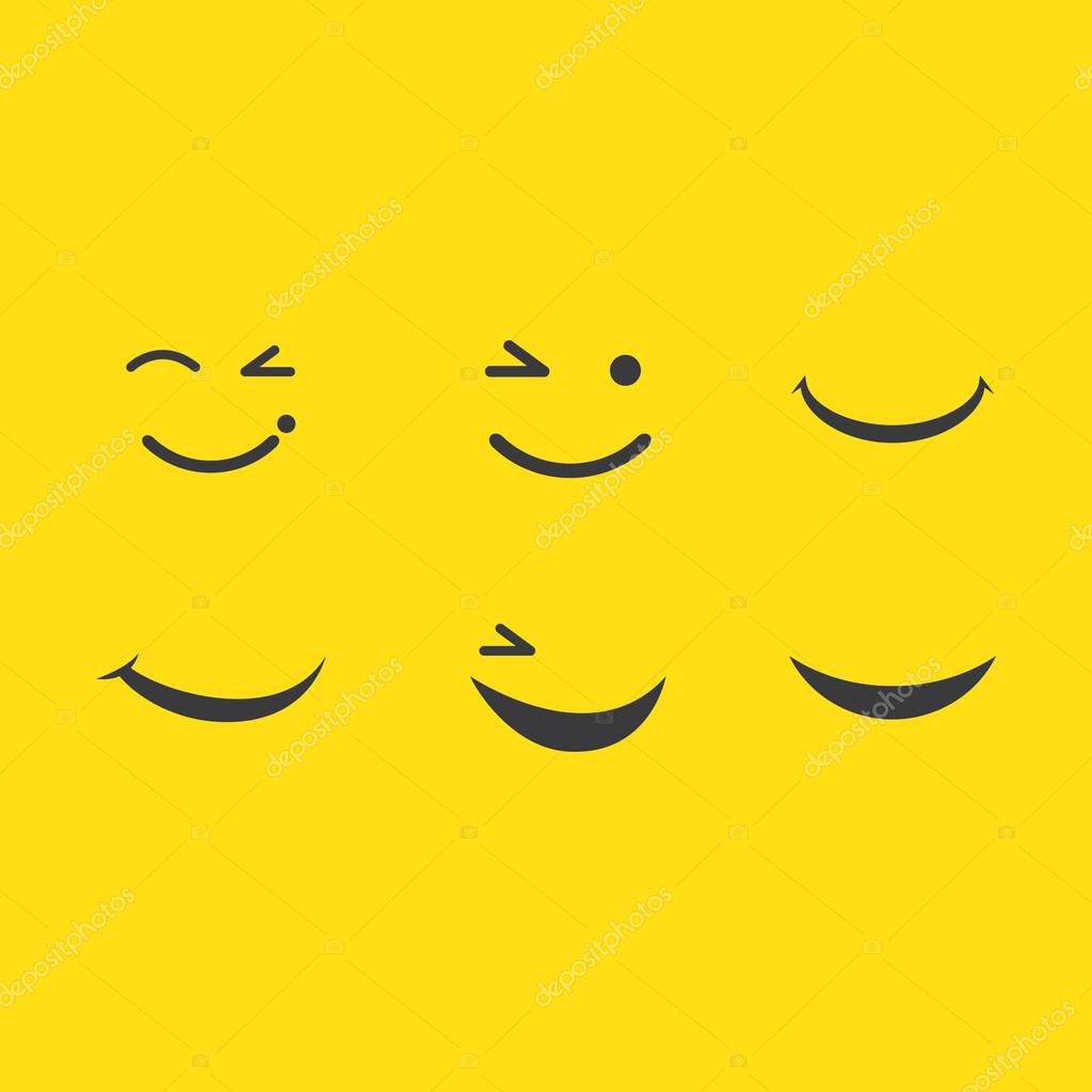Smile happy face vector design