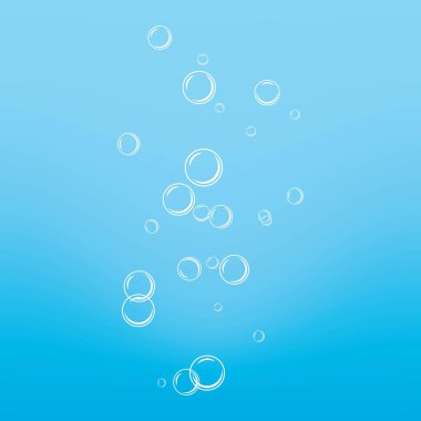 Doğal gerçekçi su kabarcığı illüstrasyon vektör tasarımı