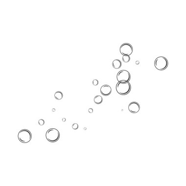 Doğal gerçekçi su kabarcığı illüstrasyon vektör tasarımı