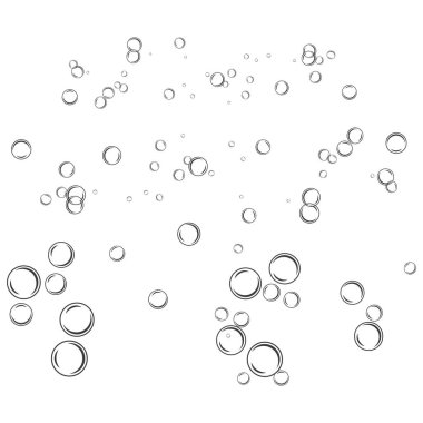 Doğal gerçekçi su kabarcığı illüstrasyon vektör tasarımı