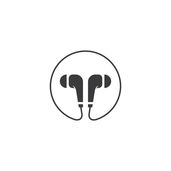 Kopfhörer Kopfhörer Icon Vektor Flaches Design — Stockvektor