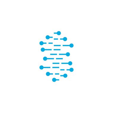 DNA illüstrasyon logo vektör tasarımı