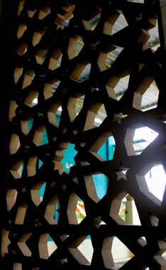 İslami cami pencere deseni süsü