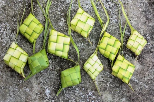 Ketupat Nebo Rýžový Knedlík Tradiční Asijské Jídlo — Stock fotografie