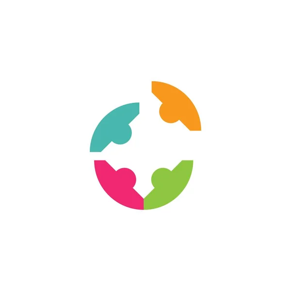 Diseño Logotipo Comunitario Red Social — Vector de stock