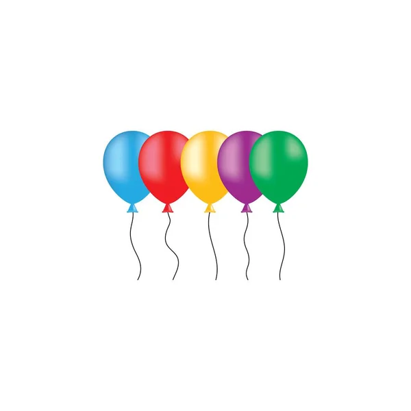 Realistic Balloon Illustration White Background — Stock Vector