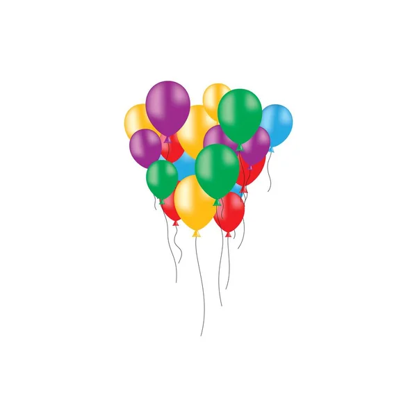 Realistic Balloon Illustration White Background — Stock Vector