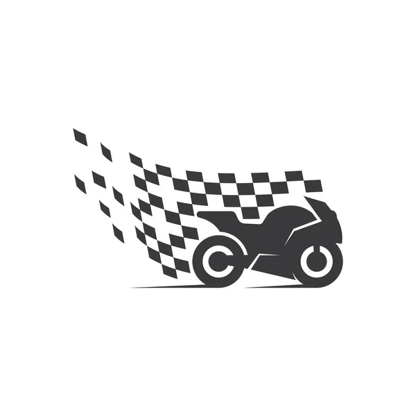 Motorfiets Sport Logo Ontwerp Vector — Stockvector