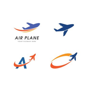 Air Plane illüstrasyon logo vektör şablonu