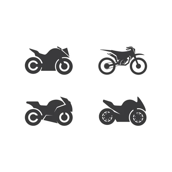 Motosiklet Sporu Logo Tasarım Vektörü — Stok Vektör