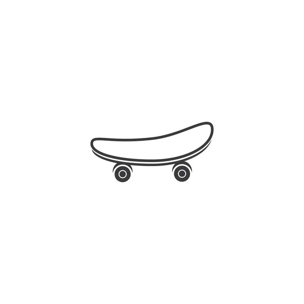 Icona Skateboard Isolata Sfondo Bianco — Vettoriale Stock