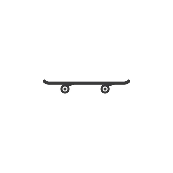 Icona Skateboard Isolata Sfondo Bianco — Vettoriale Stock