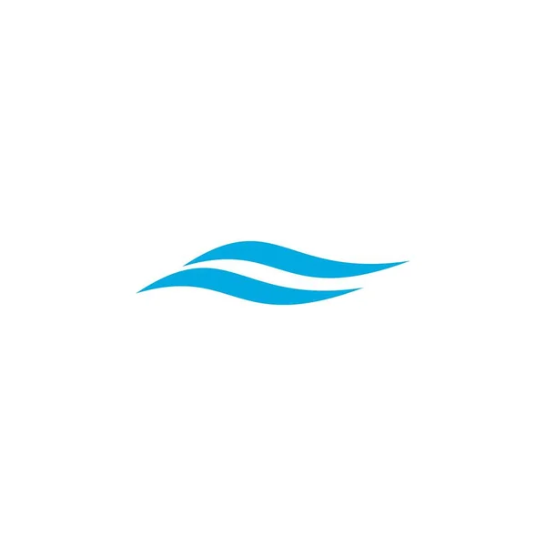 Naturligt Vatten Våg Logotyp Design Vektor — Stock vektor