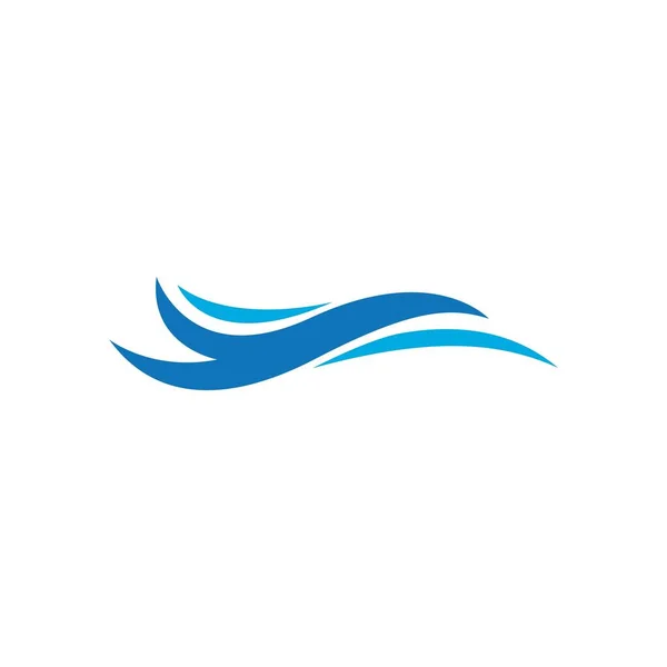 天然水波ロゴデザインベクトル — ストックベクタ