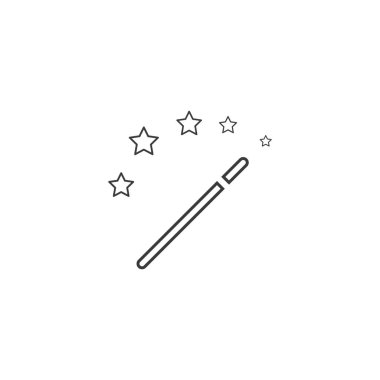 Sihirli çubuk simgesi vektör şablonu