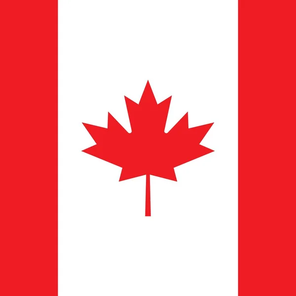 Kanada Zászló Lapos Kialakítású Vektor — Stock Vector