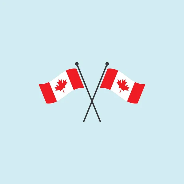 Kanada Zászló Lapos Kialakítású Vektor — Stock Vector