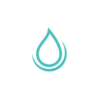 Su damlası illüstrasyon logo vektör tasarımı