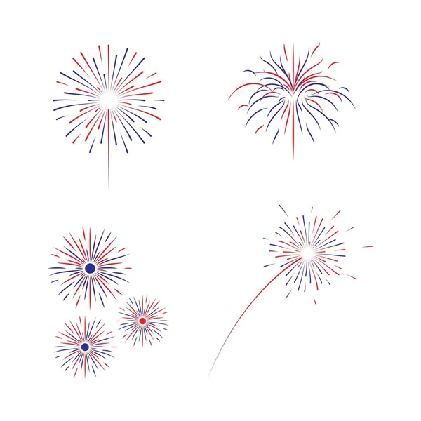 Firework Illustration Template Vector Design — Stock Vector