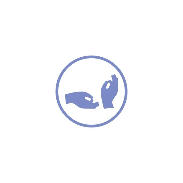 Meditation Yoga Arm Logo Design — Stock Vector