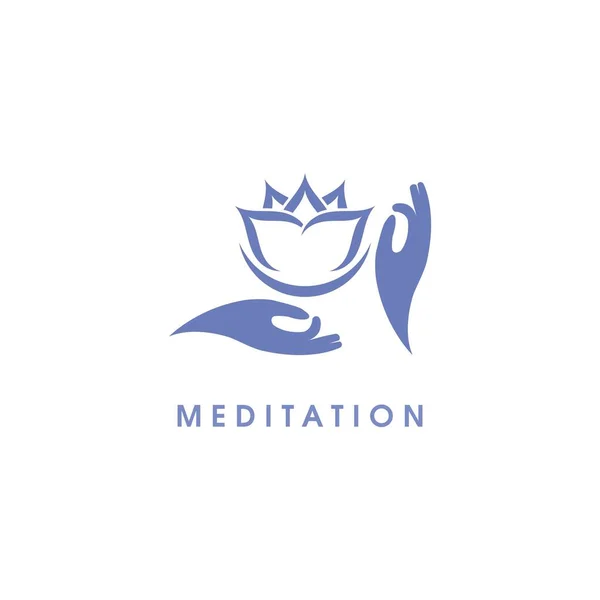 Дизайн Логотипа Руки Медитации Йоги — стоковый вектор