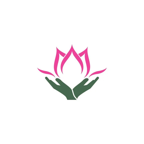 Lotus Flowers Illustration Logo Vector — Stock Vector