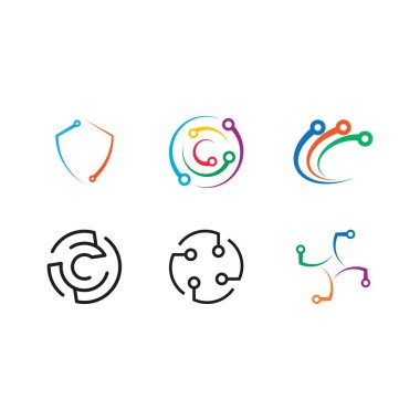 Devre logo illüstrasyon tasarımı