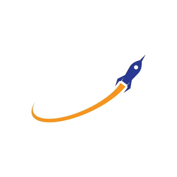 Modello Progettazione Vettoriale Logo Razzo — Vettoriale Stock