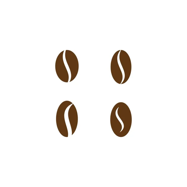 Set Coffee Beans Logó Vektor Kialakítása — Stock Vector