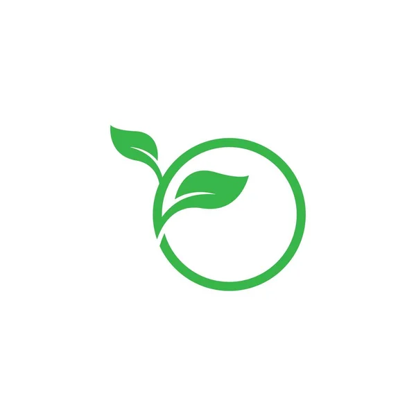 Eco Care Logo Illustration Main Feuille — Image vectorielle