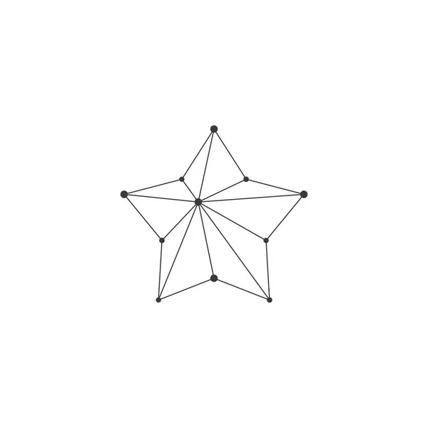 Star Tech Logo Vector Plat Ontwerp — Stockvector