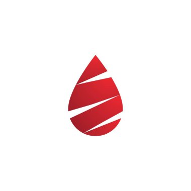 Kan ilüstrasyon logo vektör şablonu